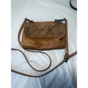 Platania studded leather Italy crossbody purse